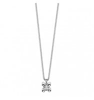 Pendant Comete Woman in White Gold Diamante 0.10 Ct GLB1408 - GLB1408